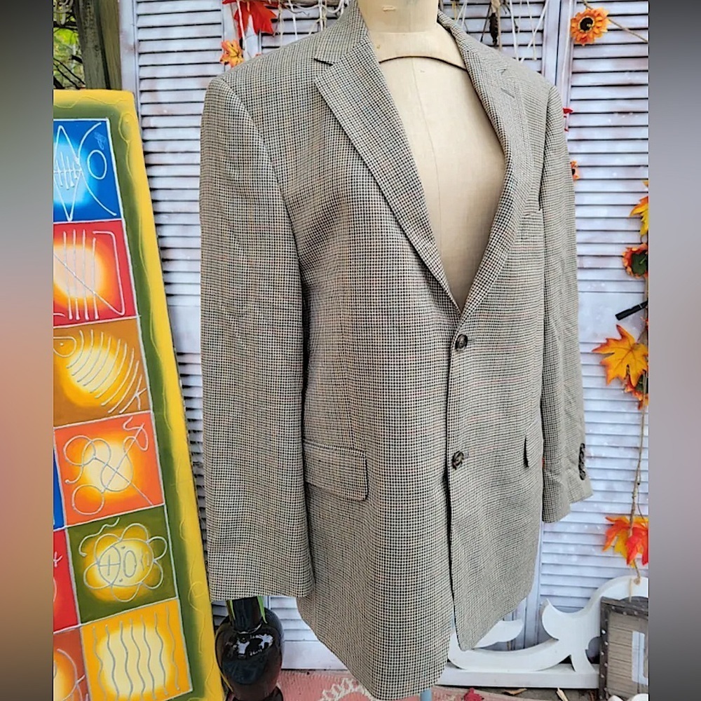 TOMMY HILFIGER Vintage Silk Wool Blazer - Picture 1 of 7